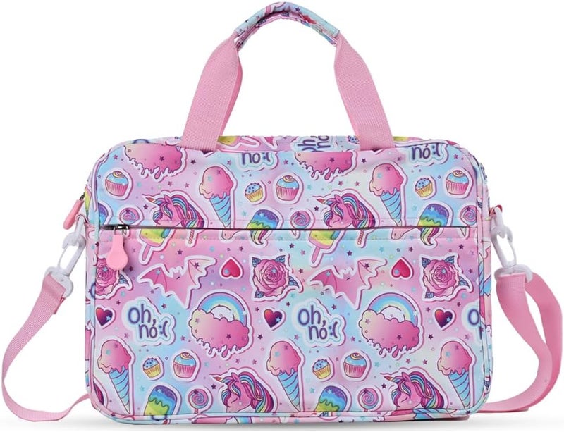 FunnyWin Kids Tablet Bag for Boy Girl Toddler Carrying Tablet Sleeve Carrying with Handle Shoulder Strap 13 inch - Image 1
